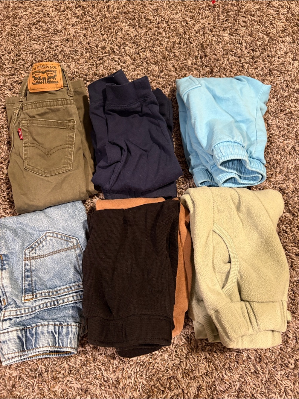Levi's Olive Green Jeans + Mixed Kids Pants Bundle